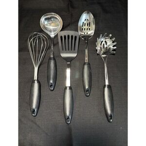 PYREX Accessories Vintage Slotted Spoon, Stainless Steel/Nylon, Black, 13 in